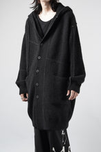 Load image into Gallery viewer, ISABEL BENENATO Yak Hooded Coat and Outer Seams Detail (BLACK)