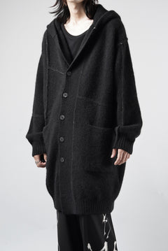 Load image into Gallery viewer, ISABEL BENENATO Yak Hooded Coat and Outer Seams Detail (BLACK)