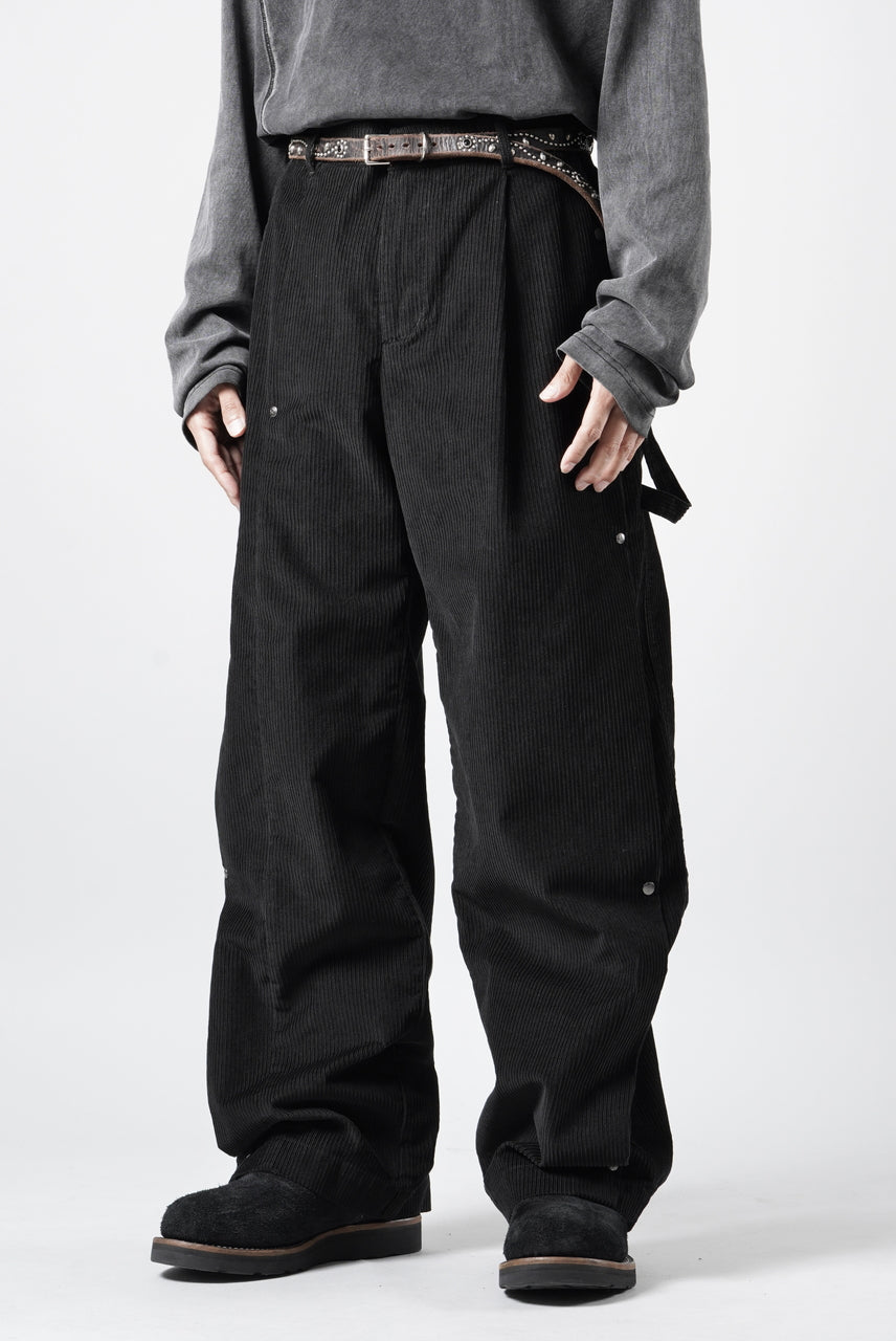 画像をギャラリービューアに読み込む, Professor.E CORDUROY CARPENTER PANTS (BLACK)