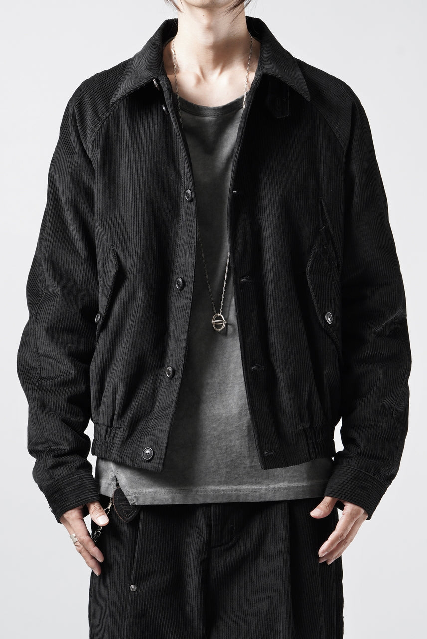 Professor.E CORDUROY HARRINGTON JACKET (BLACK)