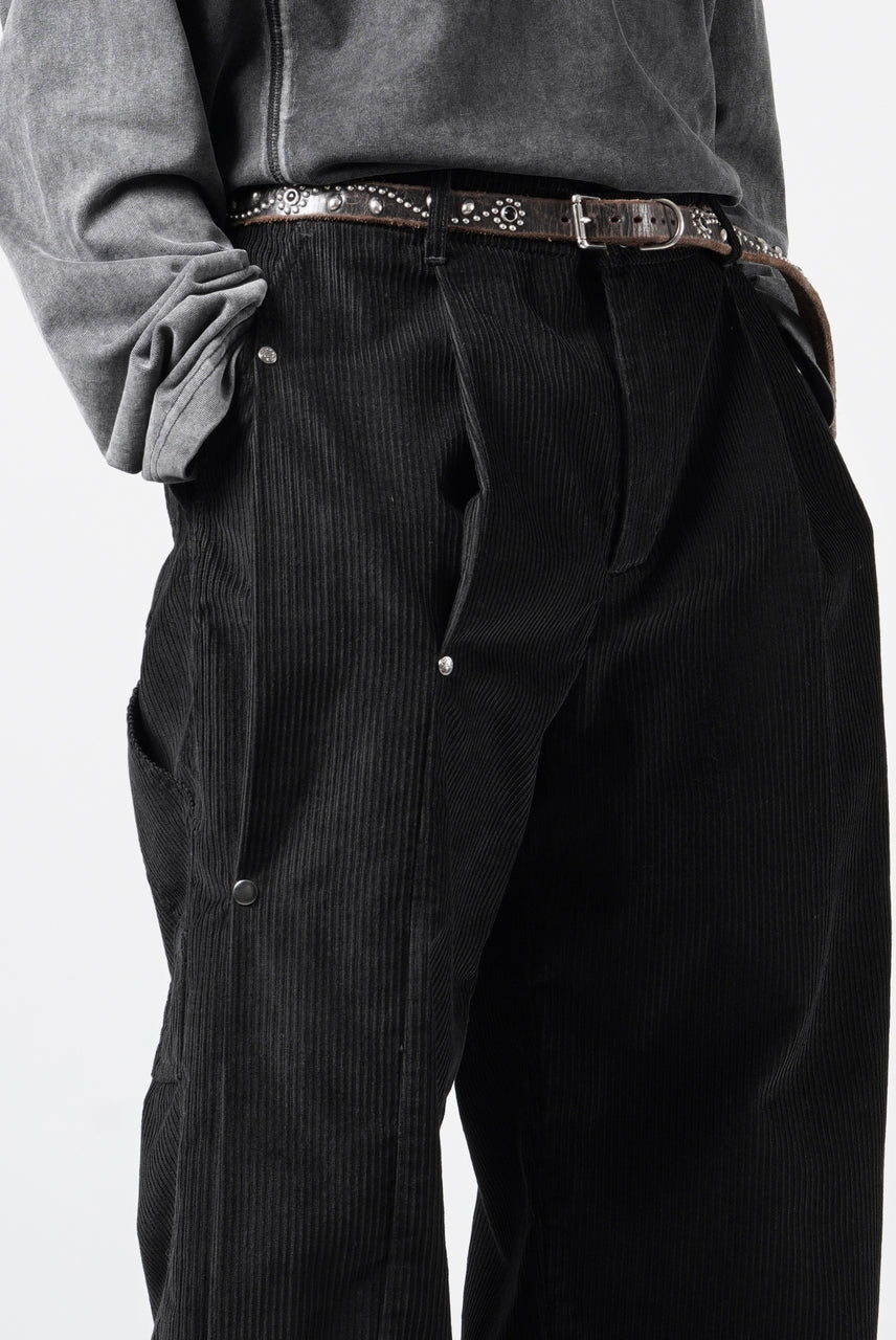 画像をギャラリービューアに読み込む, Professor.E CORDUROY CARPENTER PANTS (BLACK)