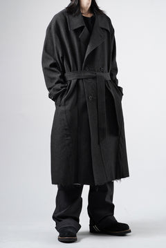 画像をギャラリービューアに読み込む, Professor.E TAILORED DB TRENCH COAT (BLACK)