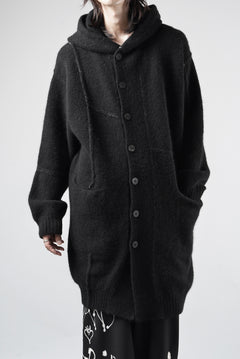 Load image into Gallery viewer, ISABEL BENENATO Yak Hooded Coat and Outer Seams Detail (BLACK)
