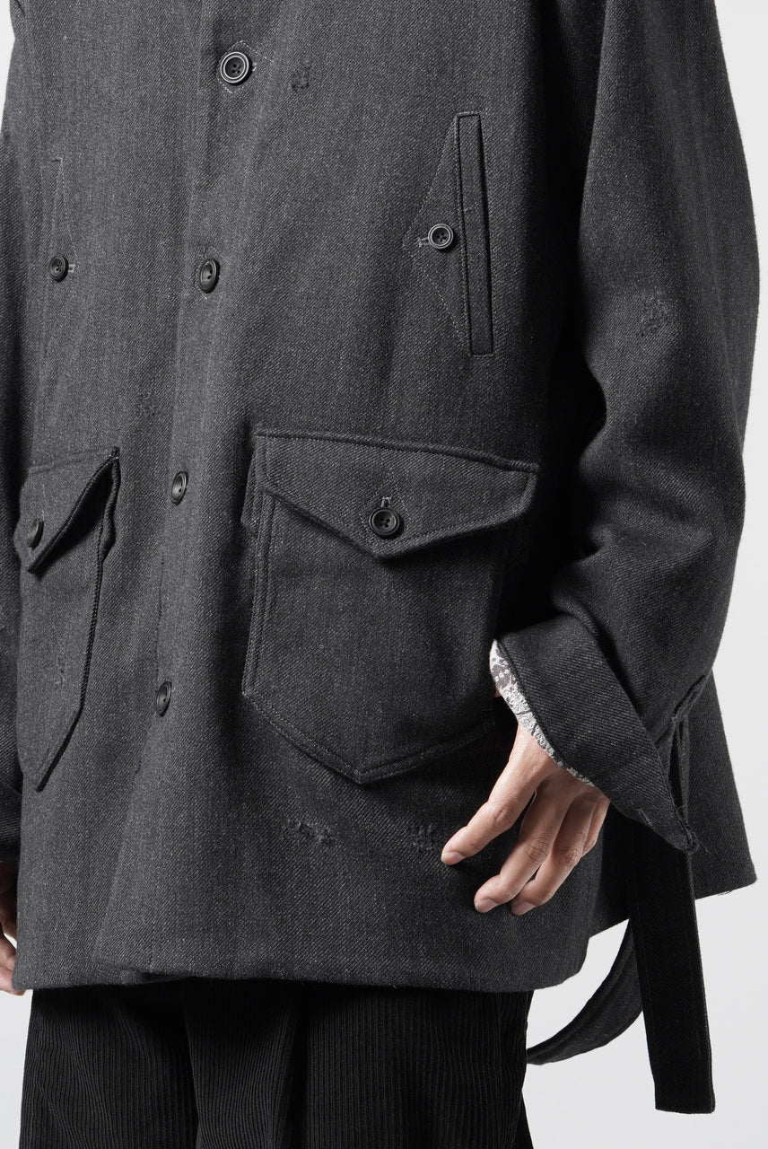 画像をギャラリービューアに読み込む, Professor.E AGED PEACOAT (GREY)