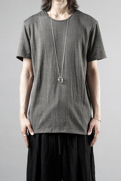 Load image into Gallery viewer, black crow x LOOM exclusive short sleeve tops / Non-Torque Cotton Yarn (M.CARBON - 中墨)