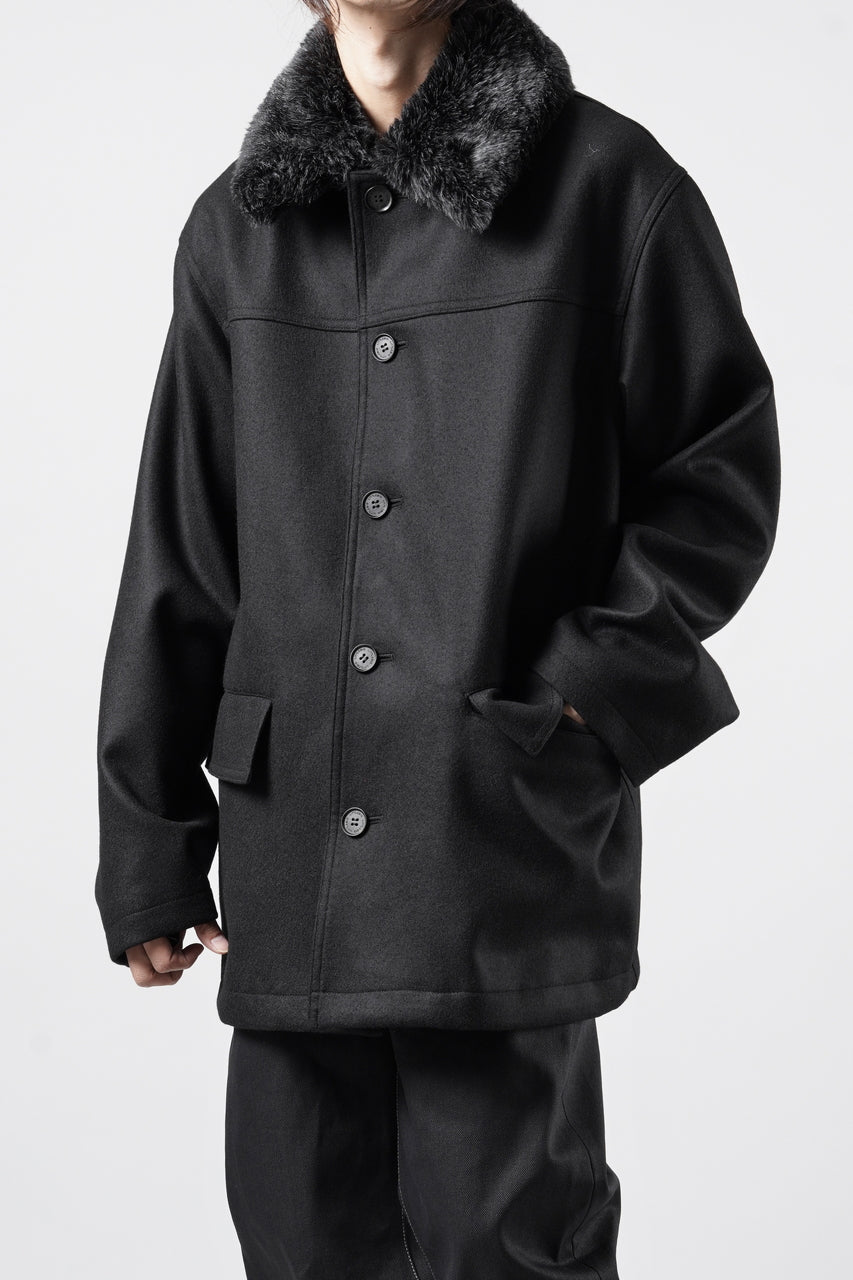 Load image into Gallery viewer, LITTLEBIG Wool Car Coat (BLACK)