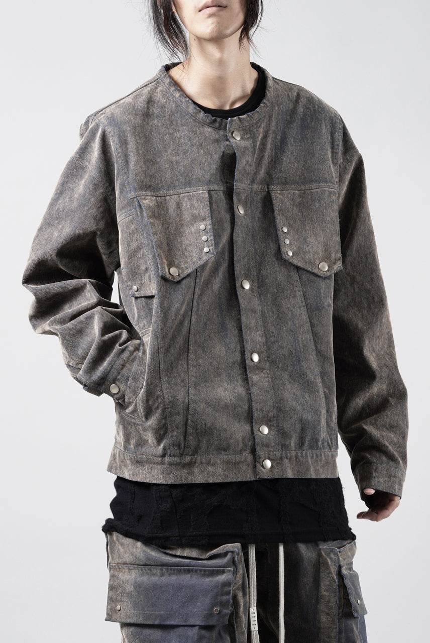 画像をギャラリービューアに読み込む, A.F ARTEFACT SHORT COLLAR BLOUSON / ENZYME WASHED DENIM (BEIGE)