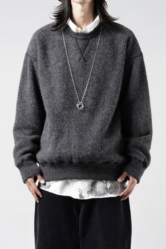 Load image into Gallery viewer, PORTER CLASSIC BABY ALPACA / CASHMERE DOUBLE FACE CREWNECK (CHARCOAL GREY)