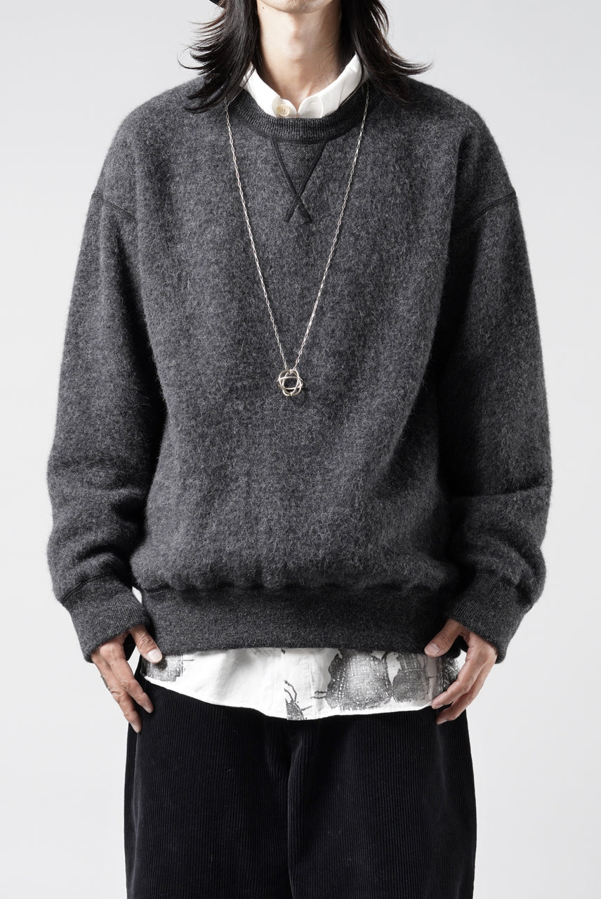 Load image into Gallery viewer, PORTER CLASSIC BABY ALPACA / CASHMERE DOUBLE FACE CREWNECK (CHARCOAL GREY)