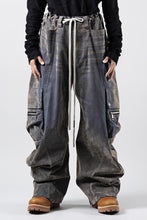 画像をギャラリービューアに読み込む, A.F ARTEFACT CURVED WIDE CARGO PANTS / ENZYME WASHED DENIM (BEIGE)