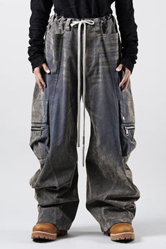 画像をギャラリービューアに読み込む, A.F ARTEFACT CURVED WIDE CARGO PANTS / ENZYME WASHED DENIM (BEIGE)