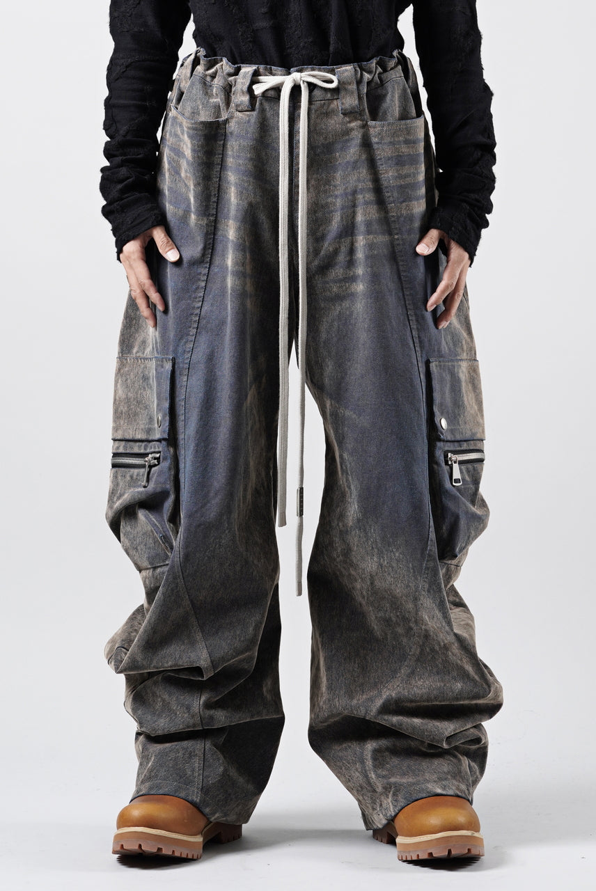 画像をギャラリービューアに読み込む, A.F ARTEFACT CURVED WIDE CARGO PANTS / ENZYME WASHED DENIM (BEIGE)