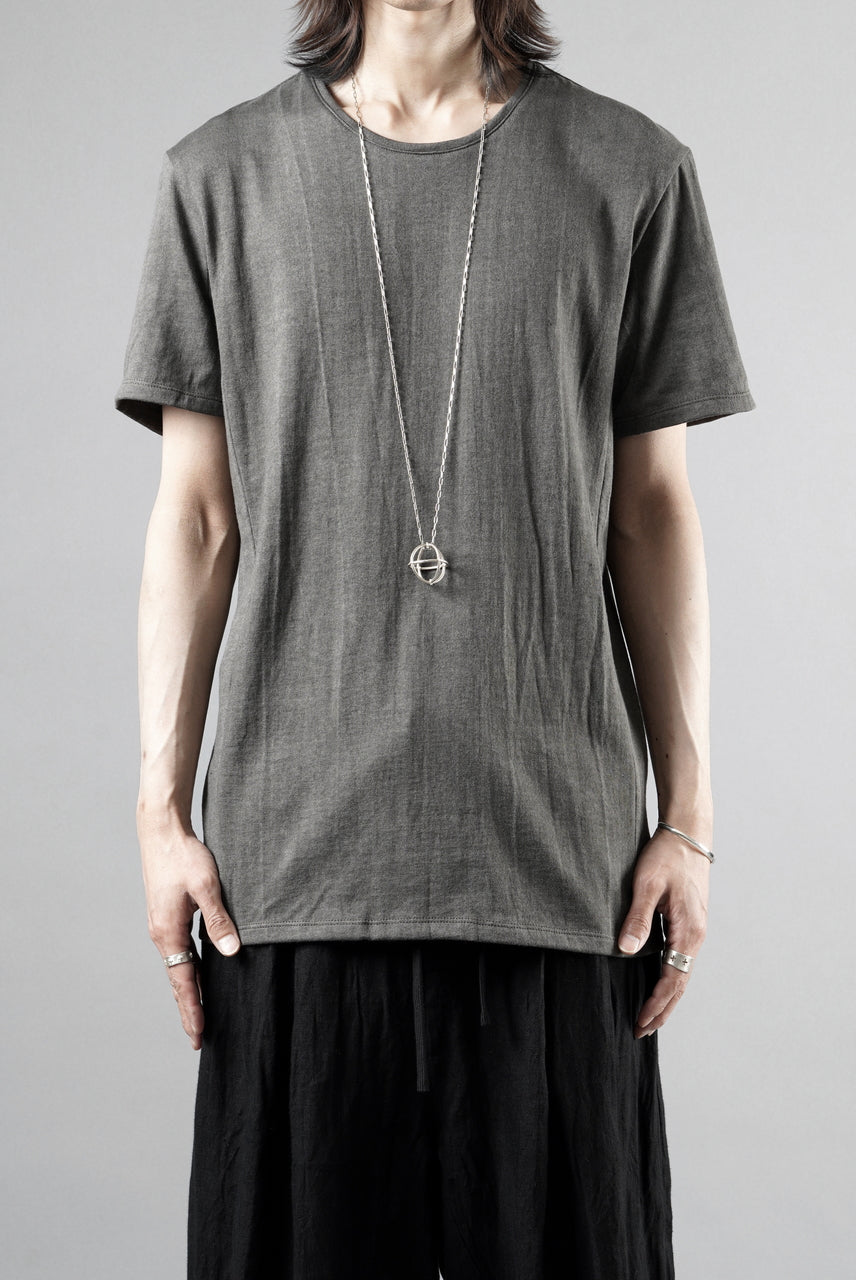 Load image into Gallery viewer, black crow x LOOM exclusive short sleeve tops / Non-Torque Cotton Yarn (M.CARBON - 中墨)