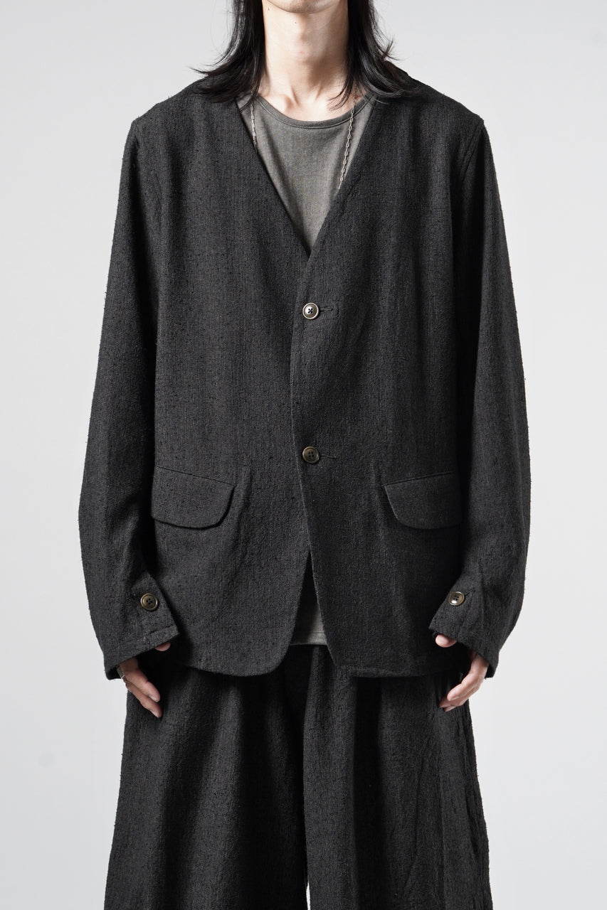 Load image into Gallery viewer, KLASICA "BELLE-SW" 2B V-CUT WORK JACKET / AMBIENCE ANTIQUE DRAPER (CACAO NIB)