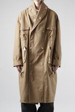 画像をギャラリービューアに読み込む, A TENTATIVE ATELIER exclusive Josef K. SHAWL COLLAR MILITARY COAT w FLEECE LINING (TAN)