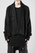 Load image into Gallery viewer, thom/krom KNIT OPEN JACKET / BRUSHED YAK WOOL (BLACK)