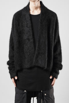 Load image into Gallery viewer, thom/krom KNIT OPEN JACKET / BRUSHED YAK WOOL (BLACK)