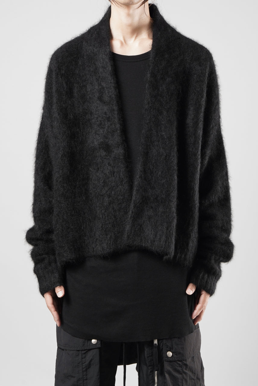 Load image into Gallery viewer, thom/krom KNIT OPEN JACKET / BRUSHED YAK WOOL (BLACK)