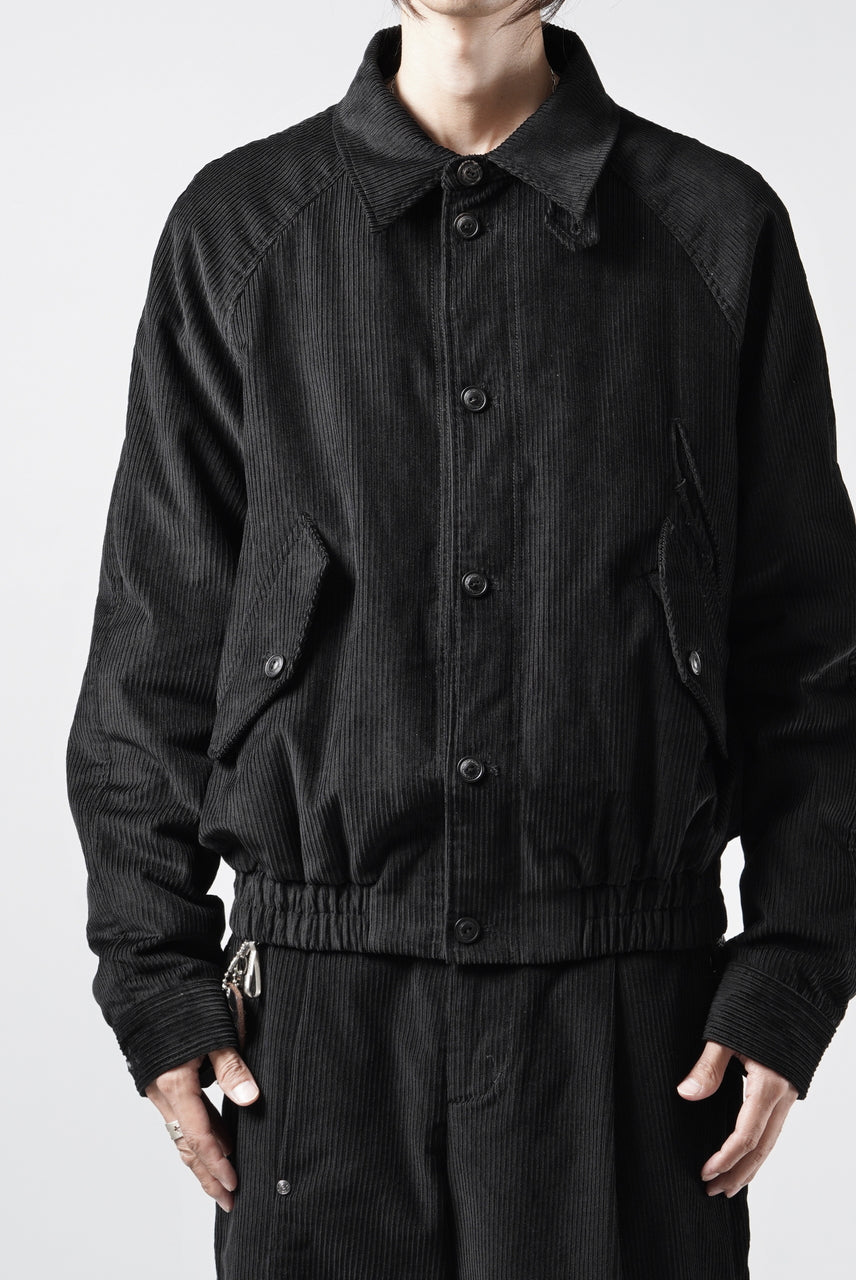 画像をギャラリービューアに読み込む, Professor.E CORDUROY HARRINGTON JACKET (BLACK)