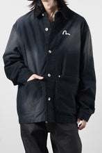 Load image into Gallery viewer, EVISU EJ, VINTAGE WASHED DAICOCK CHORE JACKET-RELAX FIT (BLACK)