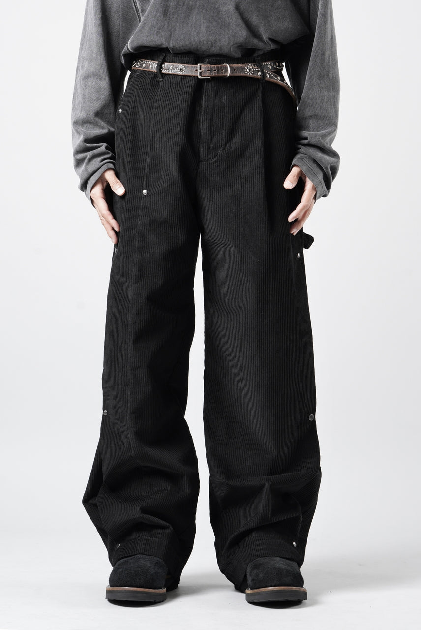 画像をギャラリービューアに読み込む, Professor.E CORDUROY CARPENTER PANTS (BLACK)