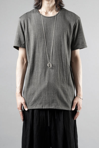 black crow x LOOM exclusive short sleeve tops / Non-Torque Cotton Yarn (M.CARBON - 中墨)
