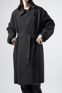 画像をギャラリービューアに読み込む, Professor.E TAILORED DB TRENCH COAT (BLACK)