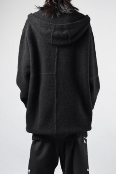 Load image into Gallery viewer, ISABEL BENENATO Yak Hooded Coat and Outer Seams Detail (BLACK)