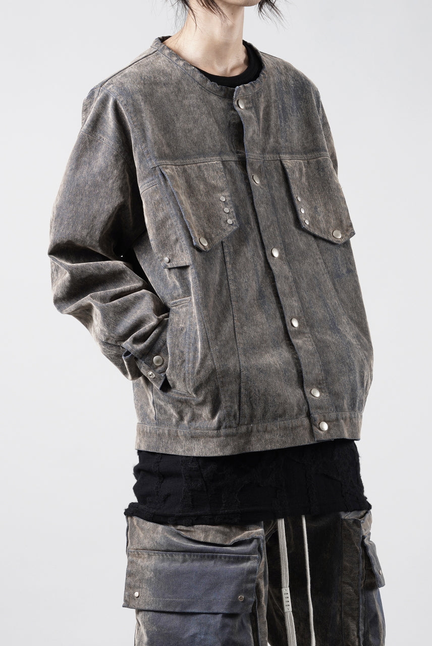 画像をギャラリービューアに読み込む, A.F ARTEFACT SHORT COLLAR BLOUSON / ENZYME WASHED DENIM (BEIGE)