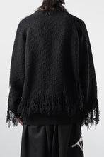 画像をギャラリービューアに読み込む, Y-3 Yohji Yamamoto KNITTED 3 STRIPES FRINGY SWEATER (BLACK)