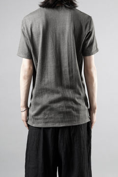Load image into Gallery viewer, black crow x LOOM exclusive short sleeve tops / Non-Torque Cotton Yarn (M.CARBON - 中墨)
