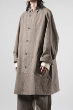 Load image into Gallery viewer, KLASICA "GHOST Ⅱ" SINGLE LAYER BALMACAAN COAT / HAND DYED HIGH DENSITY TWILL (DUST)