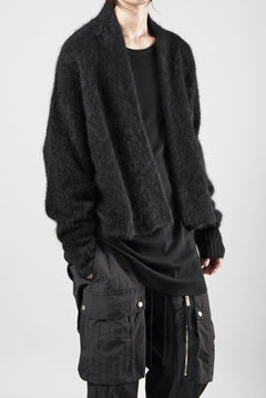 Load image into Gallery viewer, thom/krom KNIT OPEN JACKET / BRUSHED YAK WOOL (BLACK)