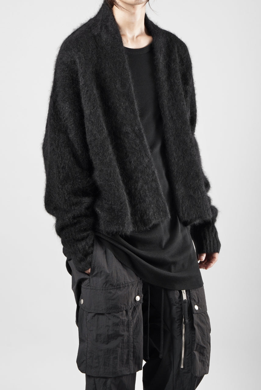 Load image into Gallery viewer, thom/krom KNIT OPEN JACKET / BRUSHED YAK WOOL (BLACK)