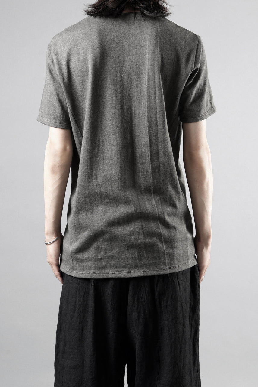 Load image into Gallery viewer, black crow x LOOM exclusive short sleeve tops / Non-Torque Cotton Yarn (M.CARBON - 中墨)