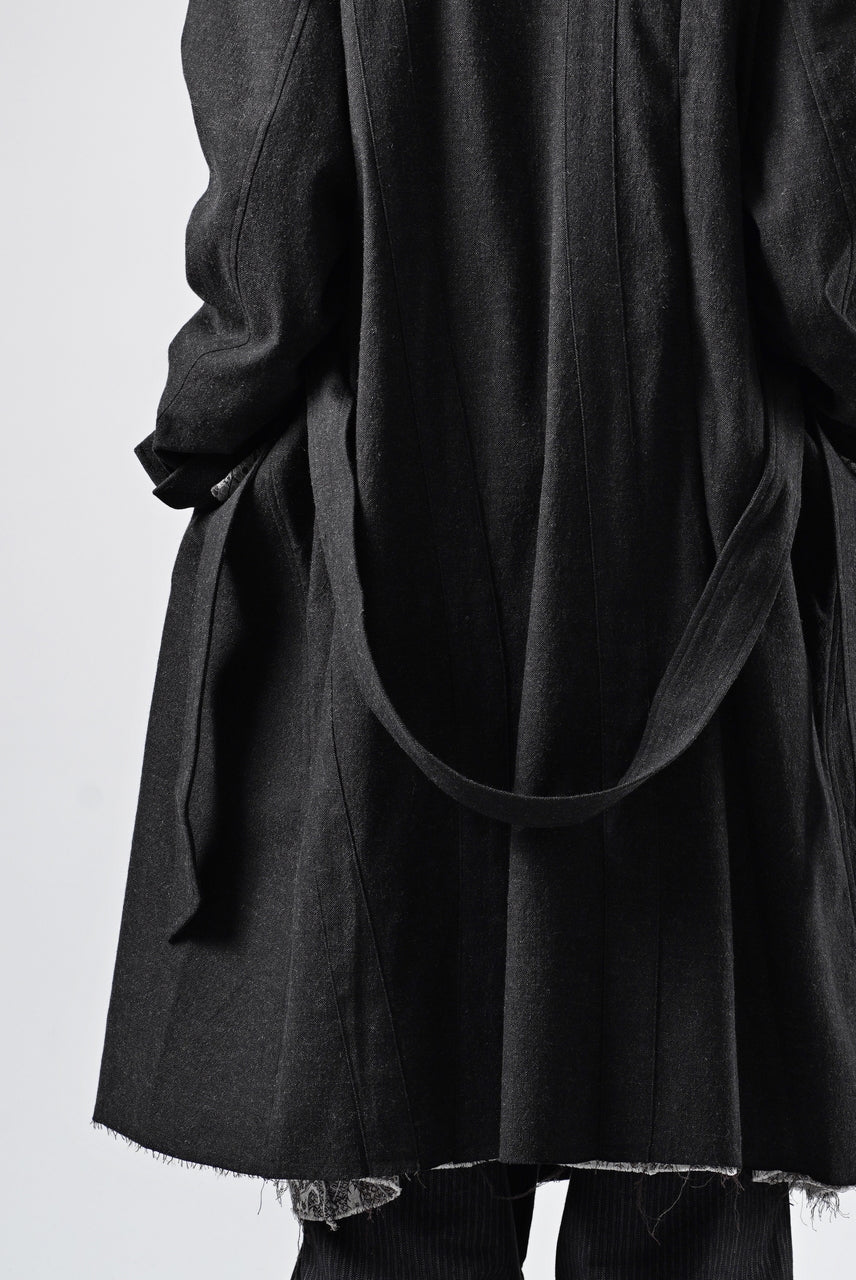 画像をギャラリービューアに読み込む, Professor.E TAILORED DB TRENCH COAT (BLACK)