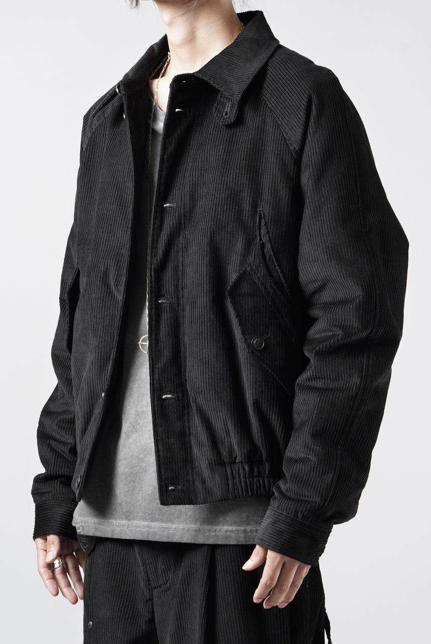 画像をギャラリービューアに読み込む, Professor.E CORDUROY HARRINGTON JACKET (BLACK)
