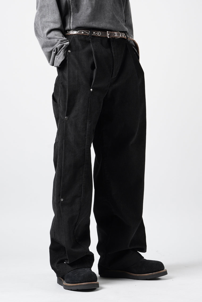 画像をギャラリービューアに読み込む, Professor.E CORDUROY CARPENTER PANTS (BLACK)