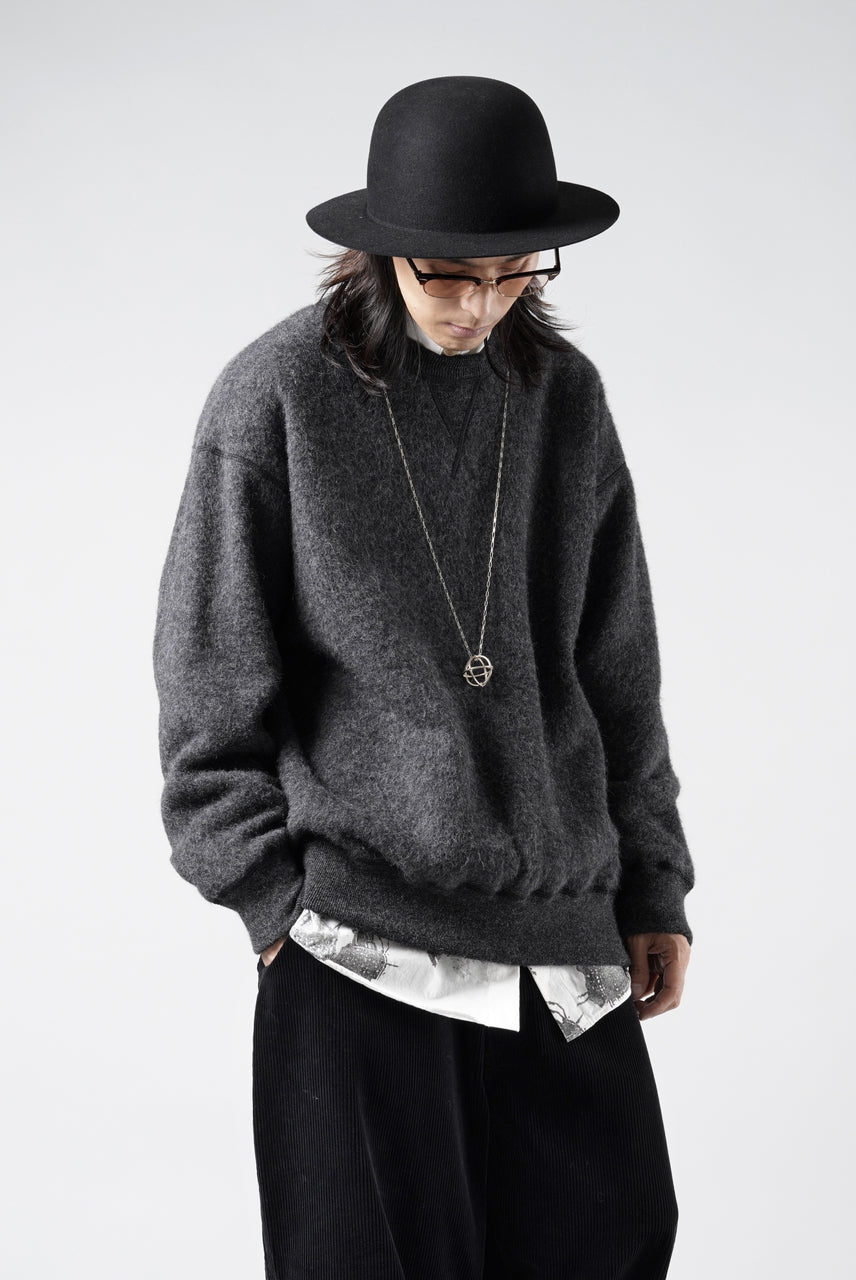 Load image into Gallery viewer, PORTER CLASSIC BABY ALPACA / CASHMERE DOUBLE FACE CREWNECK (CHARCOAL GREY)