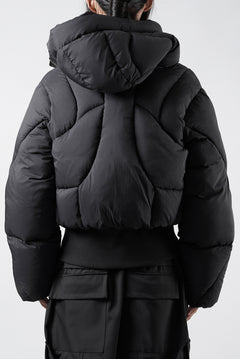 画像をギャラリービューアに読み込む, thom/krom HIGH NECK &amp; BIG HOODIE JACKET / WARM PUFFER (BLACK)