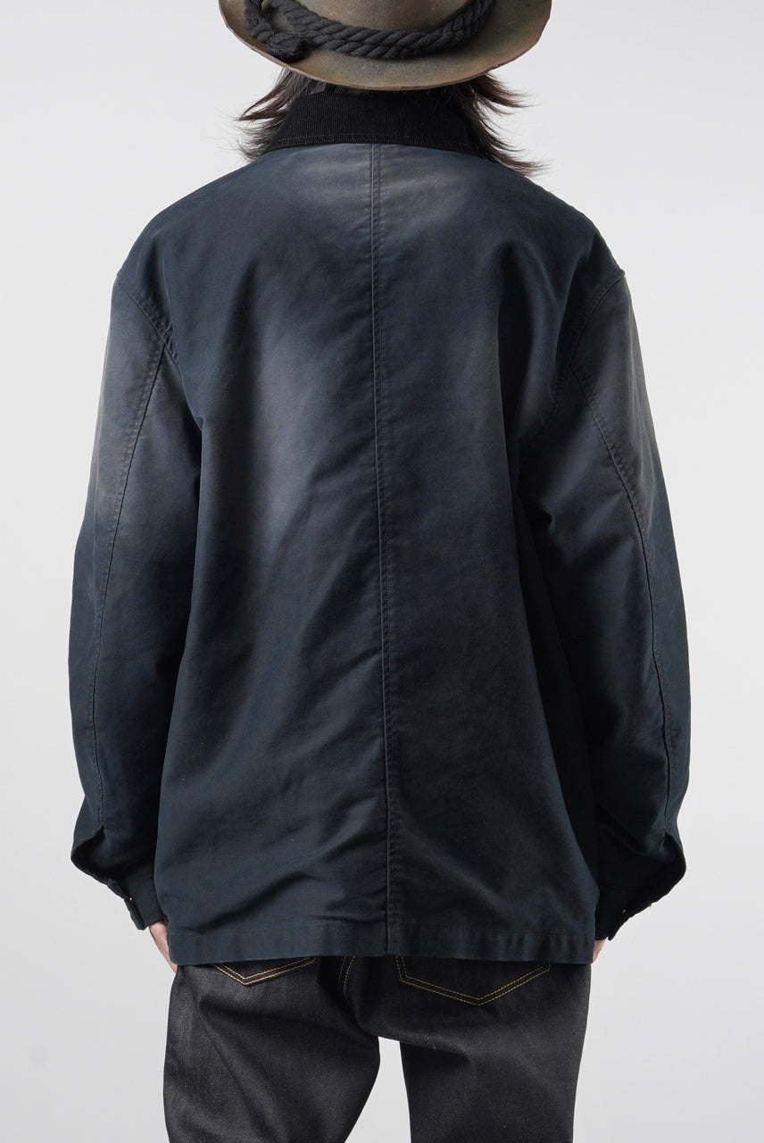 Load image into Gallery viewer, EVISU EJ, VINTAGE WASHED DAICOCK CHORE JACKET-RELAX FIT (BLACK)
