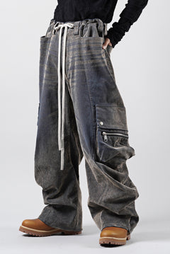 画像をギャラリービューアに読み込む, A.F ARTEFACT CURVED WIDE CARGO PANTS / ENZYME WASHED DENIM (BEIGE)