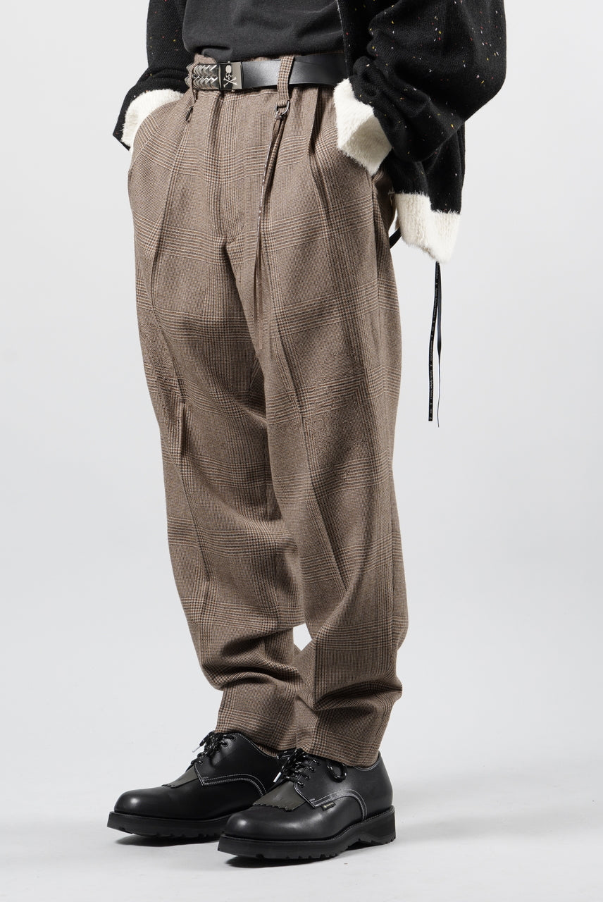 Load image into Gallery viewer, mastermind JAPAN WOOL CHECK TROUSERS (GLEN CHECK)