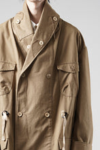 画像をギャラリービューアに読み込む, A TENTATIVE ATELIER exclusive Josef K. SHAWL COLLAR MILITARY COAT w FLEECE LINING (TAN)