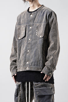 画像をギャラリービューアに読み込む, A.F ARTEFACT SHORT COLLAR BLOUSON / ENZYME WASHED DENIM (BEIGE)