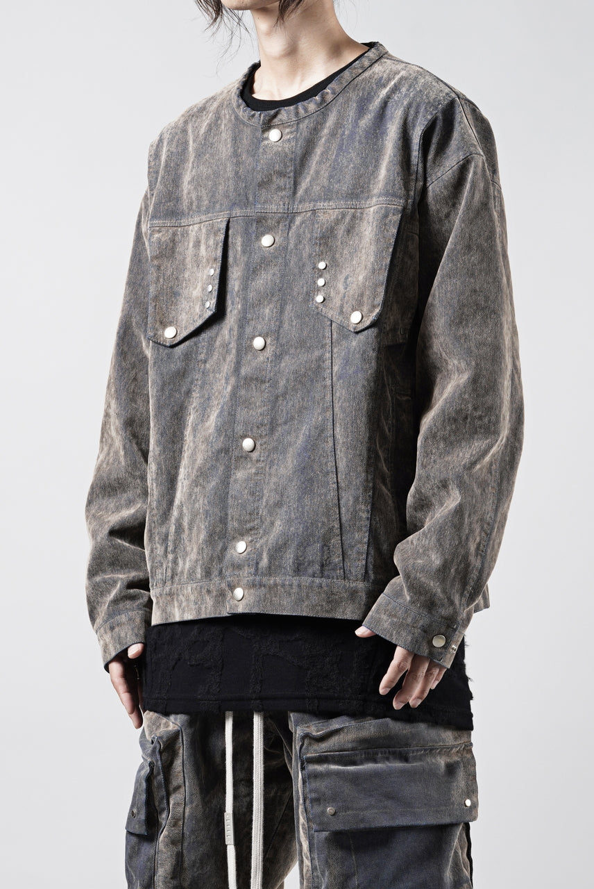 画像をギャラリービューアに読み込む, A.F ARTEFACT SHORT COLLAR BLOUSON / ENZYME WASHED DENIM (BEIGE)