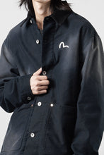 Load image into Gallery viewer, EVISU EJ, VINTAGE WASHED DAICOCK CHORE JACKET-RELAX FIT (BLACK)