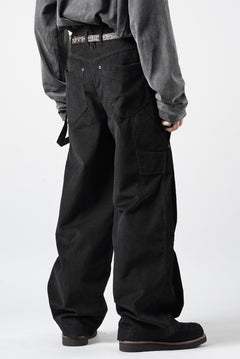 画像をギャラリービューアに読み込む, Professor.E CORDUROY CARPENTER PANTS (BLACK)