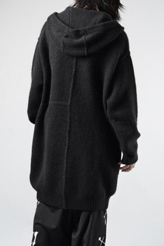 Load image into Gallery viewer, ISABEL BENENATO Yak Hooded Coat and Outer Seams Detail (BLACK)