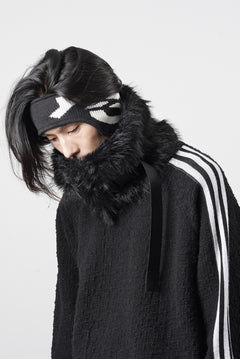 画像をギャラリービューアに読み込む, Y-3 Yohji Yamamoto GRAPHIC LOGO HEADBAND (BLACK x CREAM WHITE)